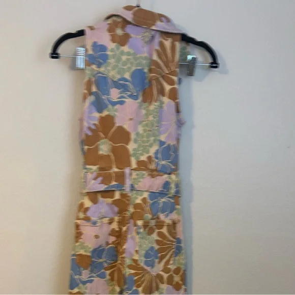 Show me your mumu - Jacksonville Cropped Jumpsuit ~ Sage Retro Garden XS